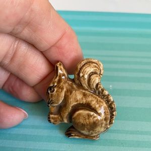 Ceramic Squirrel pin 1.5 inches